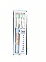 OLM  声波洁柔电动牙刷安全护齿舒适感受USB充电式 3刷头/套